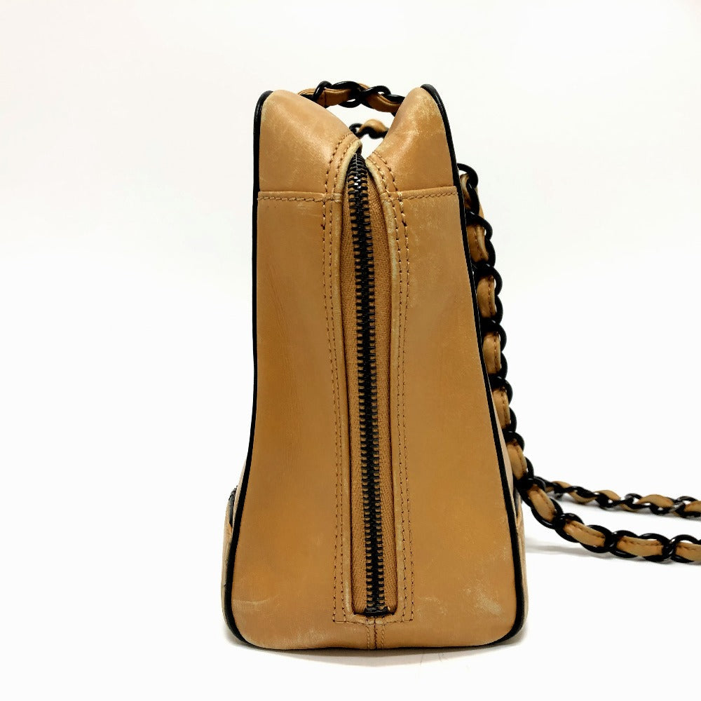 Chanel Calf COCO Mark Brown Leather Shoulder Bag