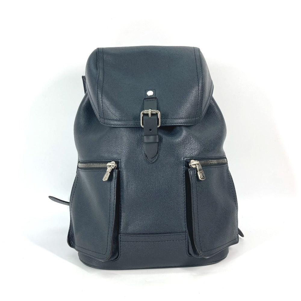 Louis Vuitton Backpack M54960 Utah Canyon Leather Navy