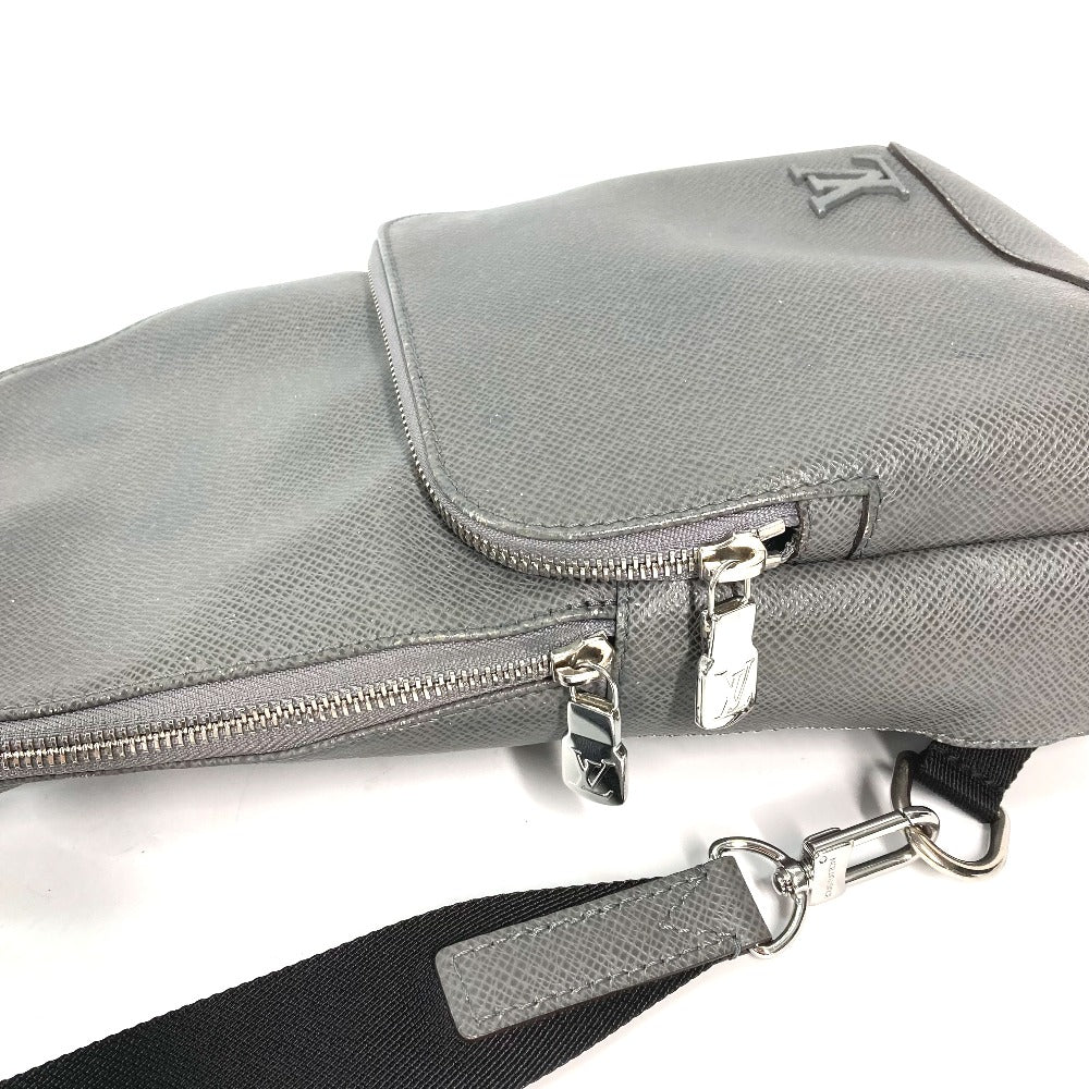 Louis Vuitton Sling M30951 Taiga Avenue Leather Gray Crossbody Bag