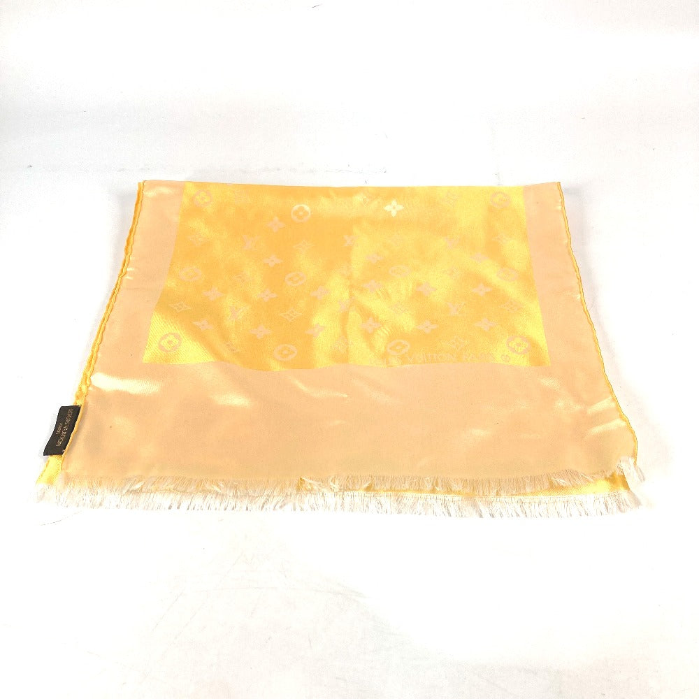 Louis Vuitton shawl silk yellow Monogram Scarf