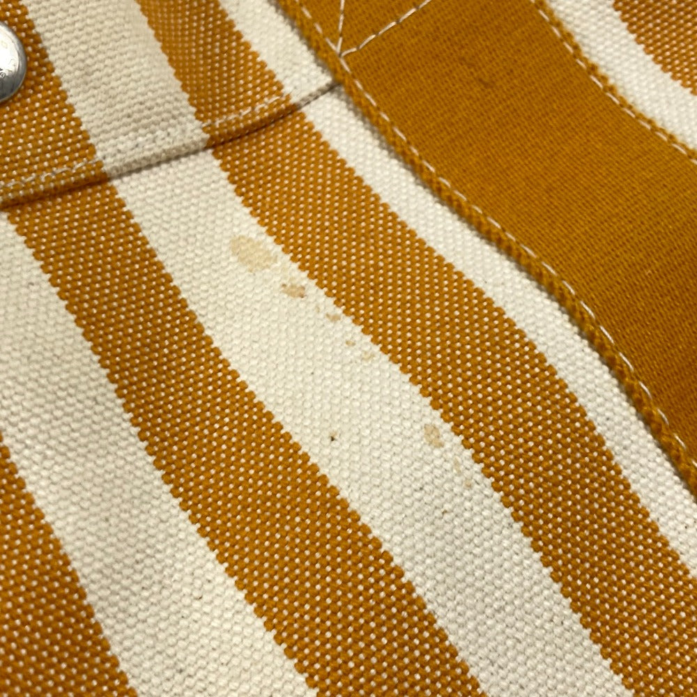 Orange With Porch Cannes Pm Stripe Canvas Travel Bag