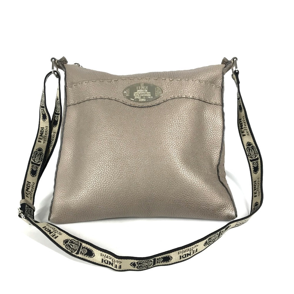 Fendi Shoulder Bag Type Celeria Women Leather Beige