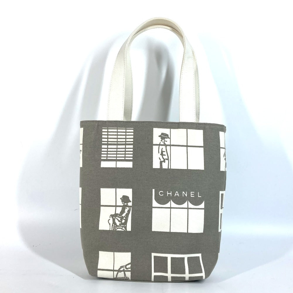 Chanel Window line Gray Canvas Shoulder Bag