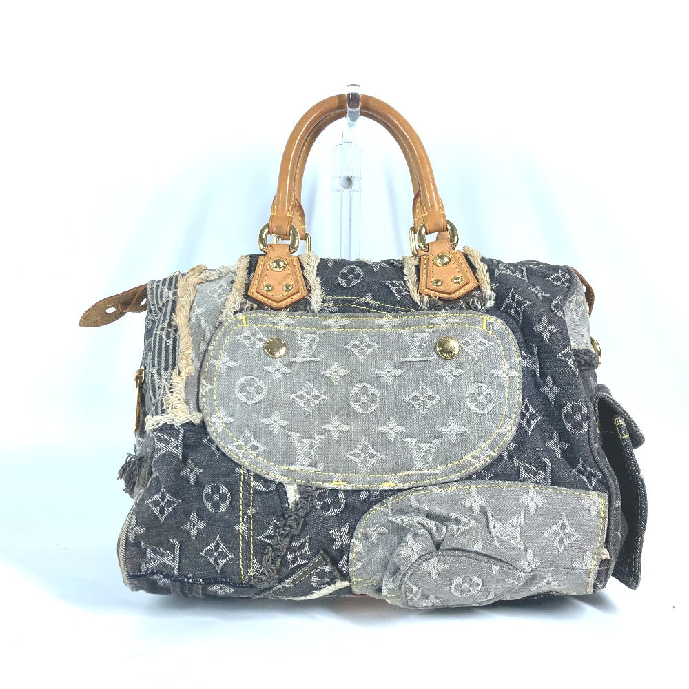 Louis Vuitton Boston Duffel M95381 Patchwork Speedy Monogram Denim Black Travel Bag