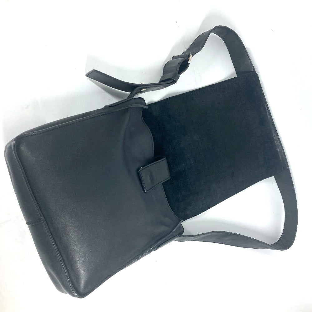 Chanel CC COCO Mark Coco Design Black Leather Crossbody Bag