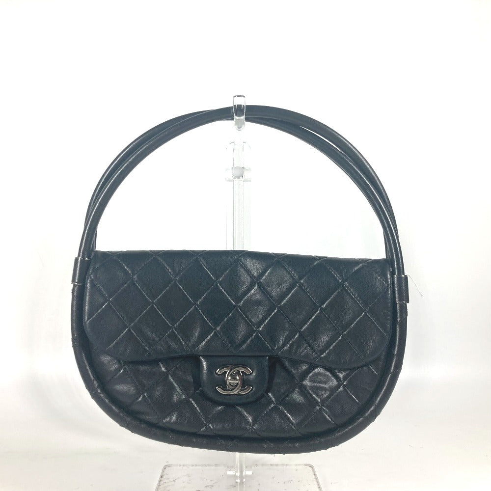 Chanel lambskin Hula hoop Black Handbag