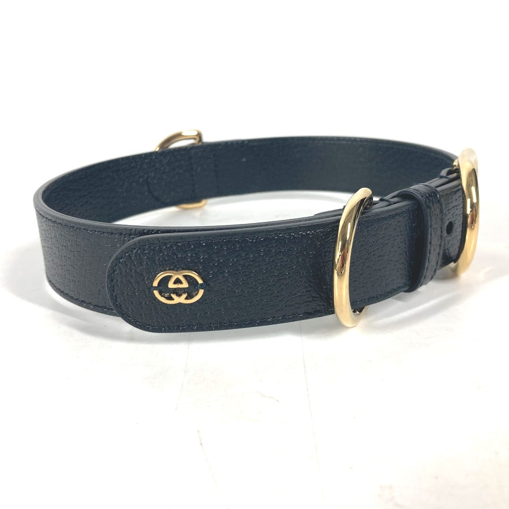 Gucci others GG Extra Pet Collar Leather Black Large Handbag