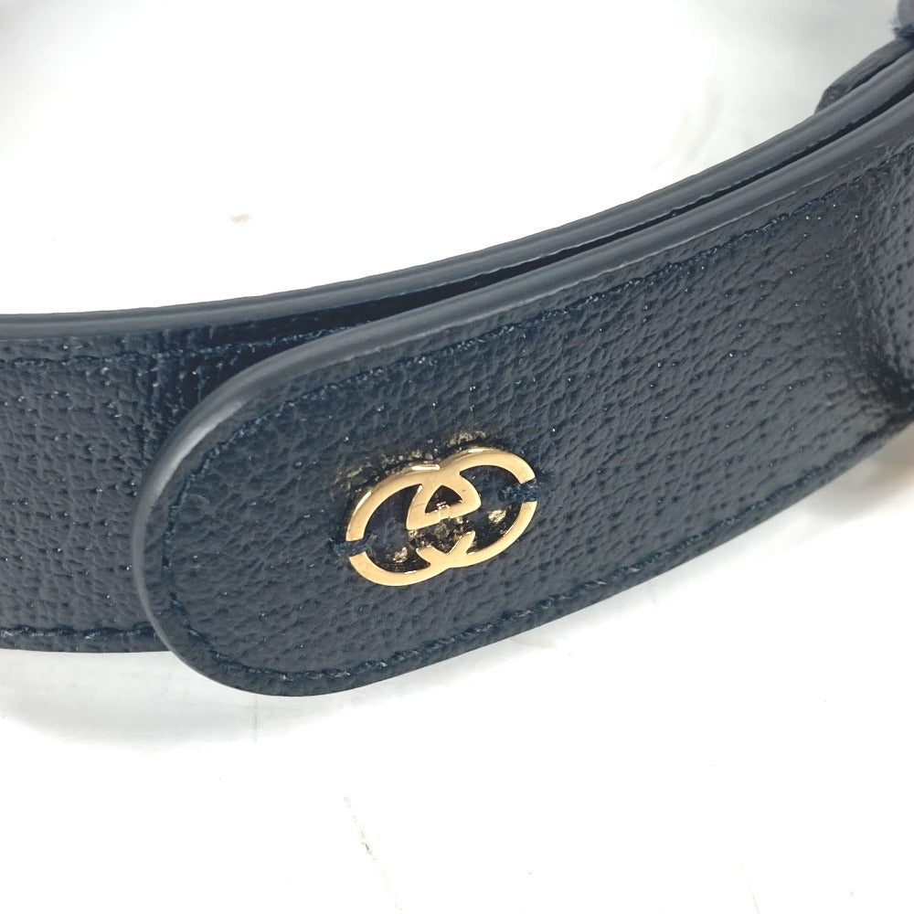 Gucci others GG Extra Pet Collar Leather Black Large Handbag