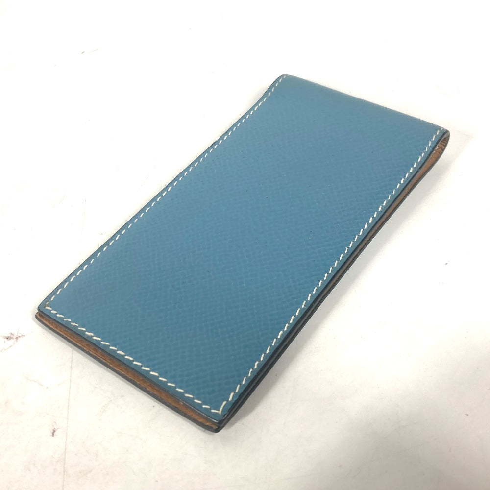 Notebook Cover Vertical Memo Pad Handbag Leather Blue Travel Bag