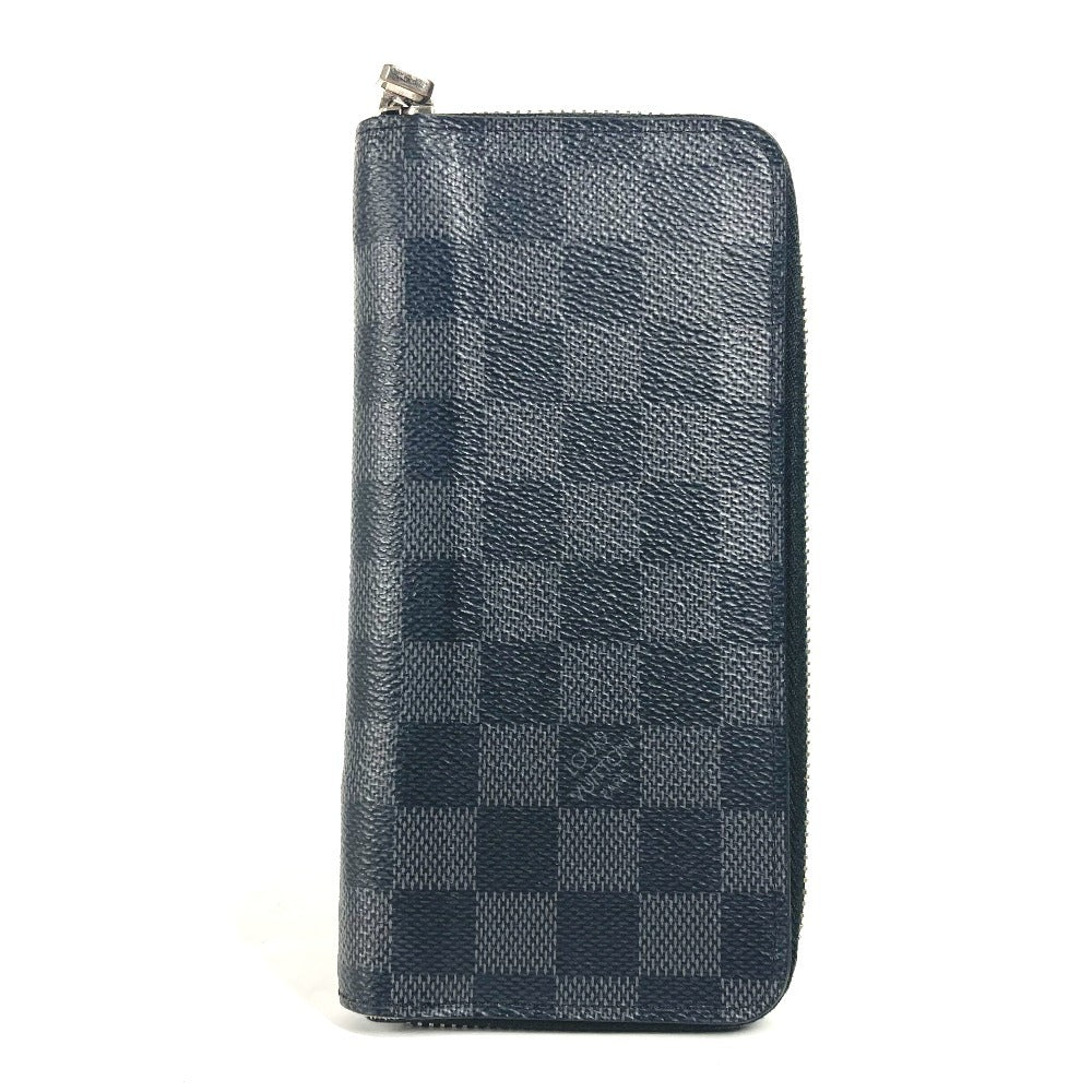 Louis Vuitton Long Purse N61653 Damier Grafitto Canvas Black Wallet Case