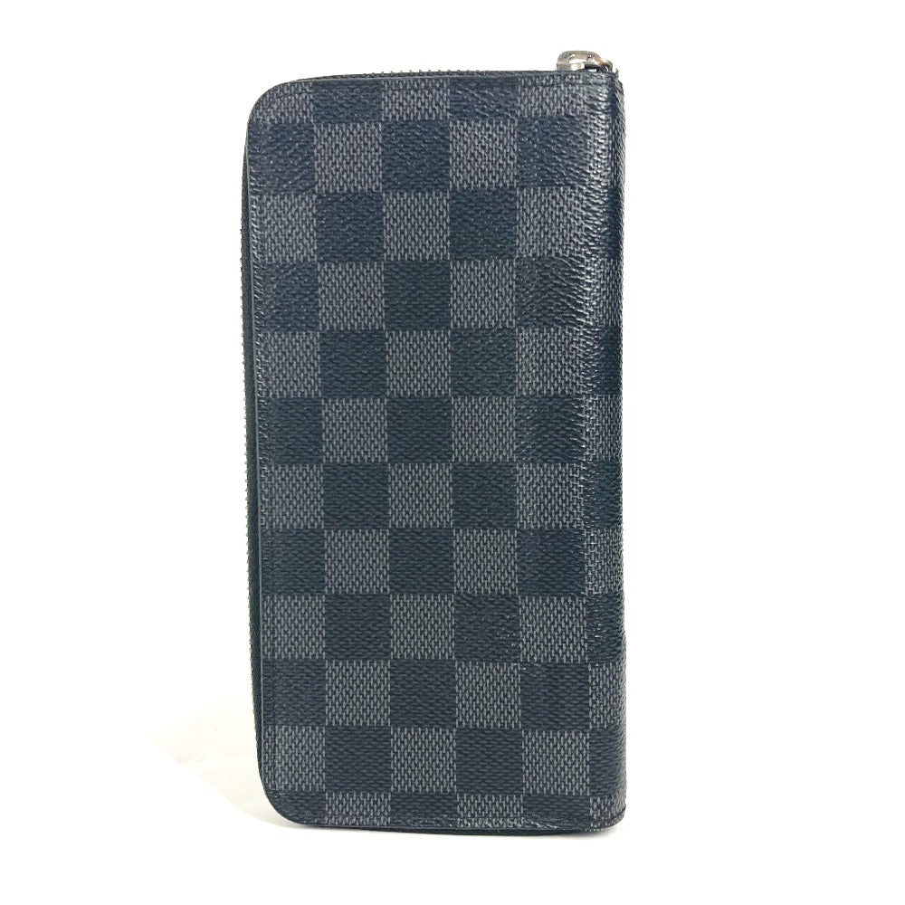 Louis Vuitton Long Purse N61653 Damier Grafitto Canvas Black Wallet Case