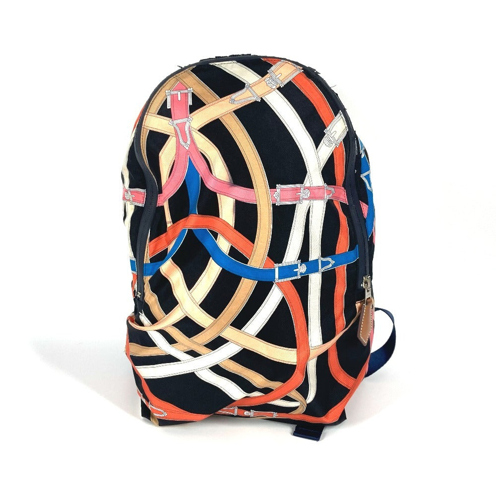 Hermes Backpack Silk Airsilk Cavalcadur Backpack Unisex Unisex Multicolor