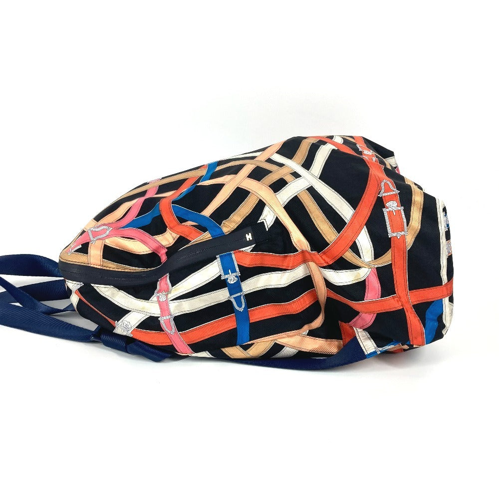 Hermes Backpack Silk Airsilk Cavalcadur Backpack Unisex Unisex Multicolor