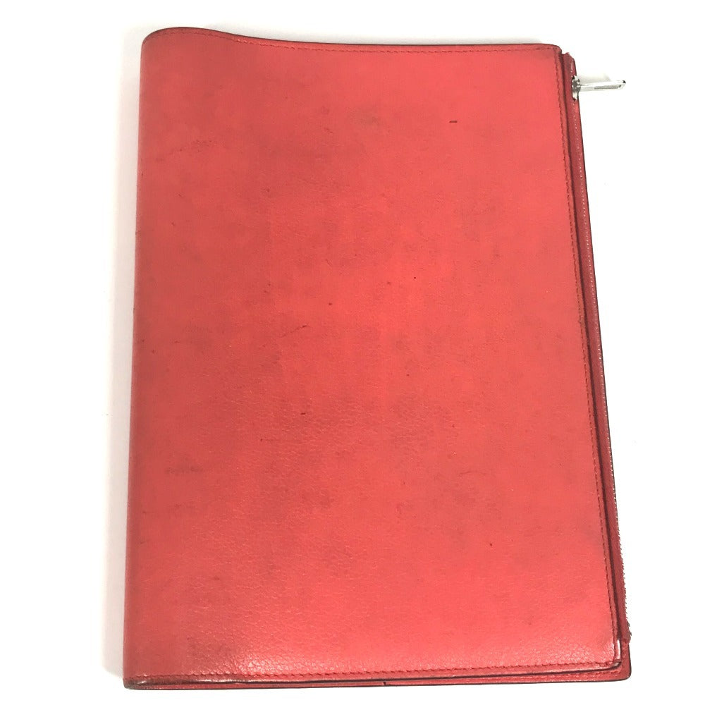 Note Cover Orange Stationery Notepad "Ea Zip" Leather Travel Bag