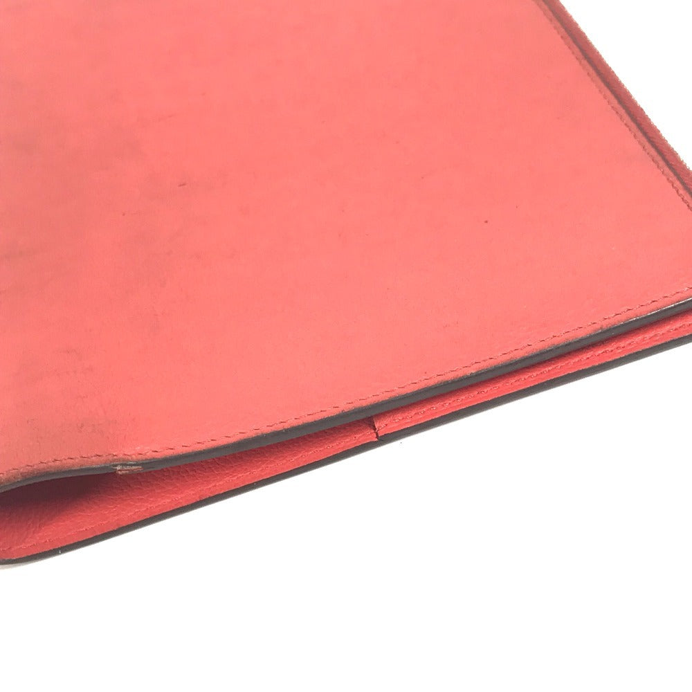 Note Cover Orange Stationery Notepad "Ea Zip" Leather Travel Bag