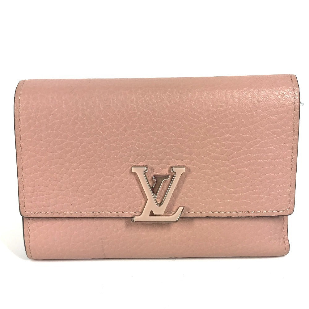 Louis Vuitton Trifold M62156 Taurillon Clemence Portefeuille Pink Wallet Case