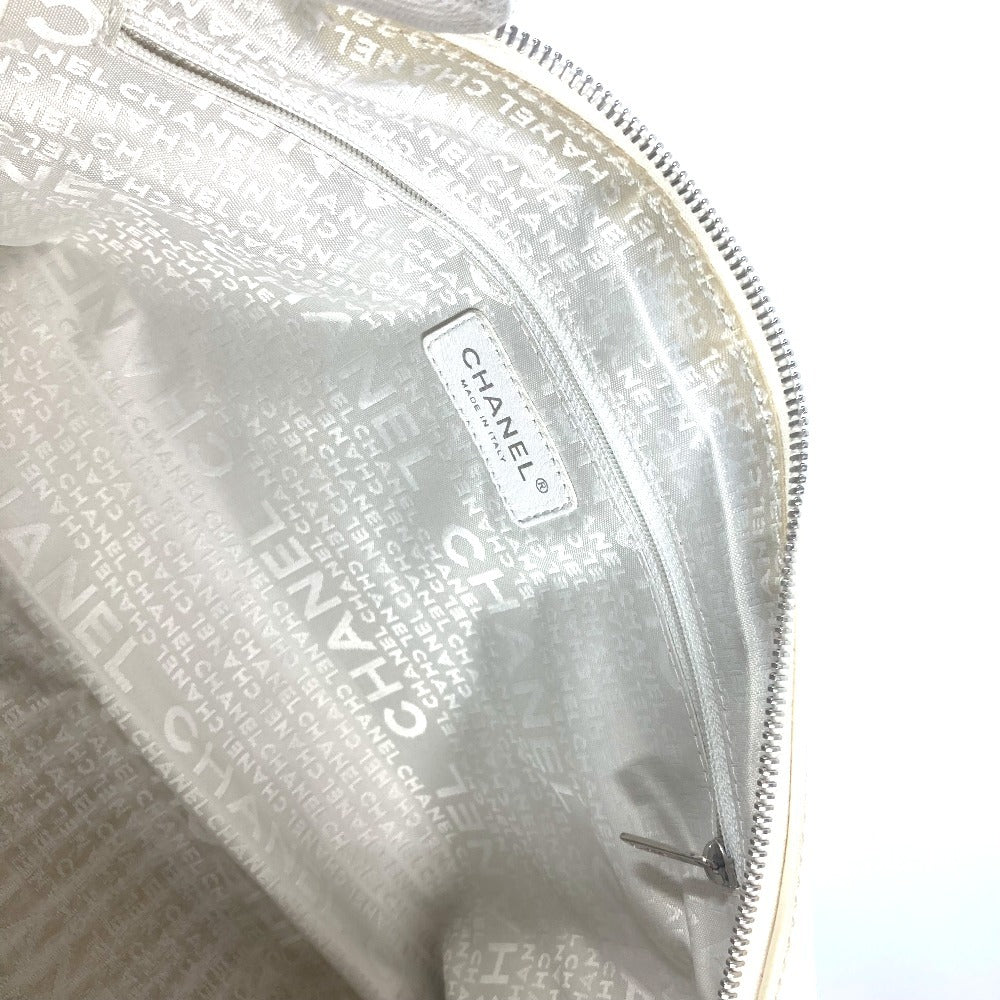 Chanel CC COCO Mark logo Beige Canvas Leather Handbag