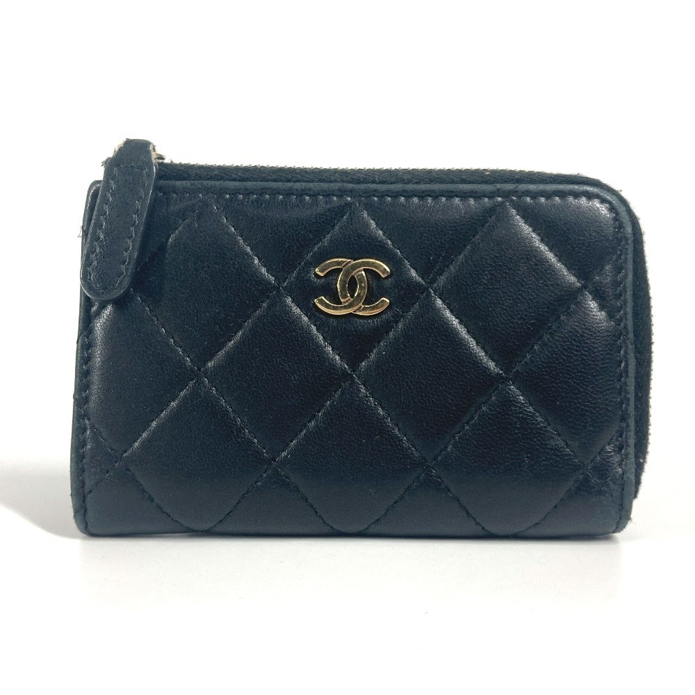 Chanel Coin lambskin CC COCO Mark logo Black Handbag