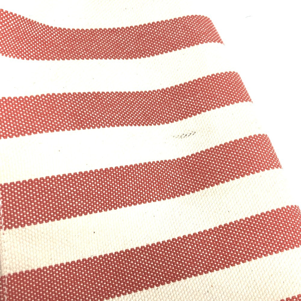 Hermes Handbag With Porch Cannes Gm Cannes Gm Stripe Canvas Red Travel Bag