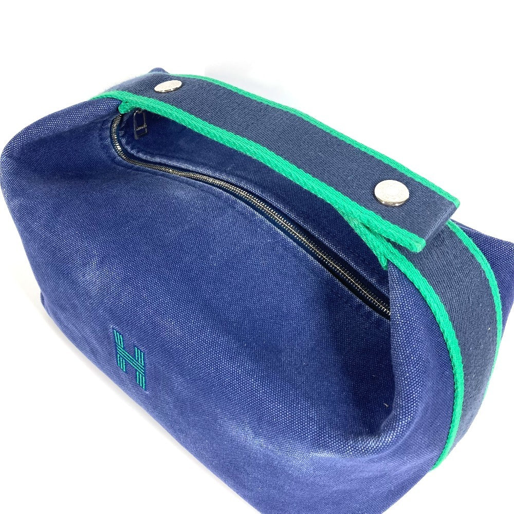 Hermes Handbag Cotton Brid Ablack Gm Brid Ablack Gm Blue Travel Bag