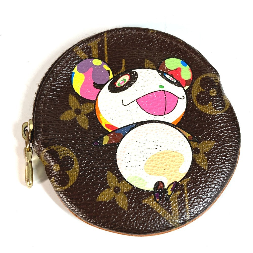 Louis Vuitton Coin M61928 Panda Takashi Murakami Monogram Canvas Brown Handbag