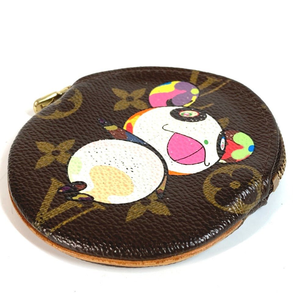 Louis Vuitton Coin M61928 Panda Takashi Murakami Monogram Canvas Brown Handbag