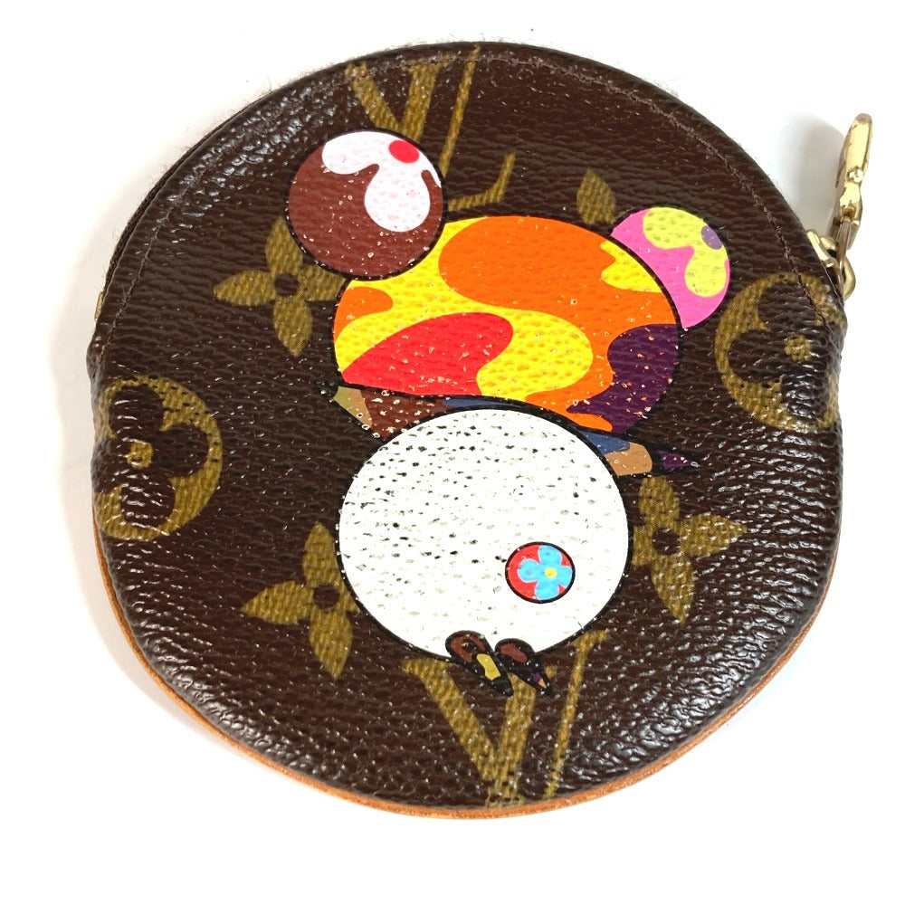 Louis Vuitton Coin M61928 Panda Takashi Murakami Monogram Canvas Brown Handbag