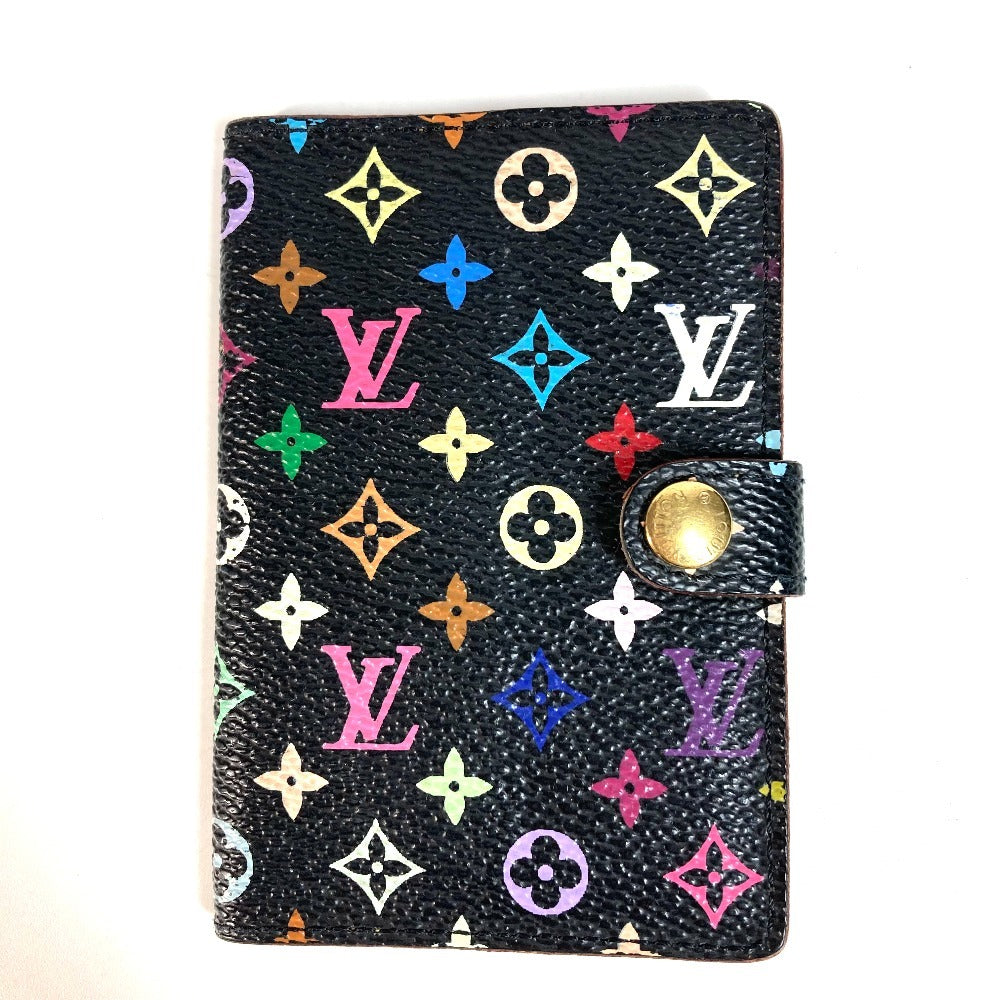 Louis Vuitton Notebook cover M92652 Carne de Monogram Canvas Black Multicolor Mini Bag