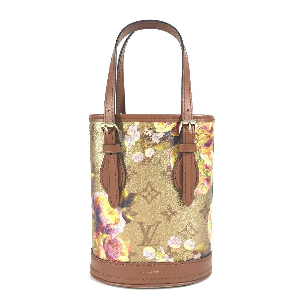Louis Vuitton M81724 Garden Nano Leather Gold Bucket Shoulder Bag