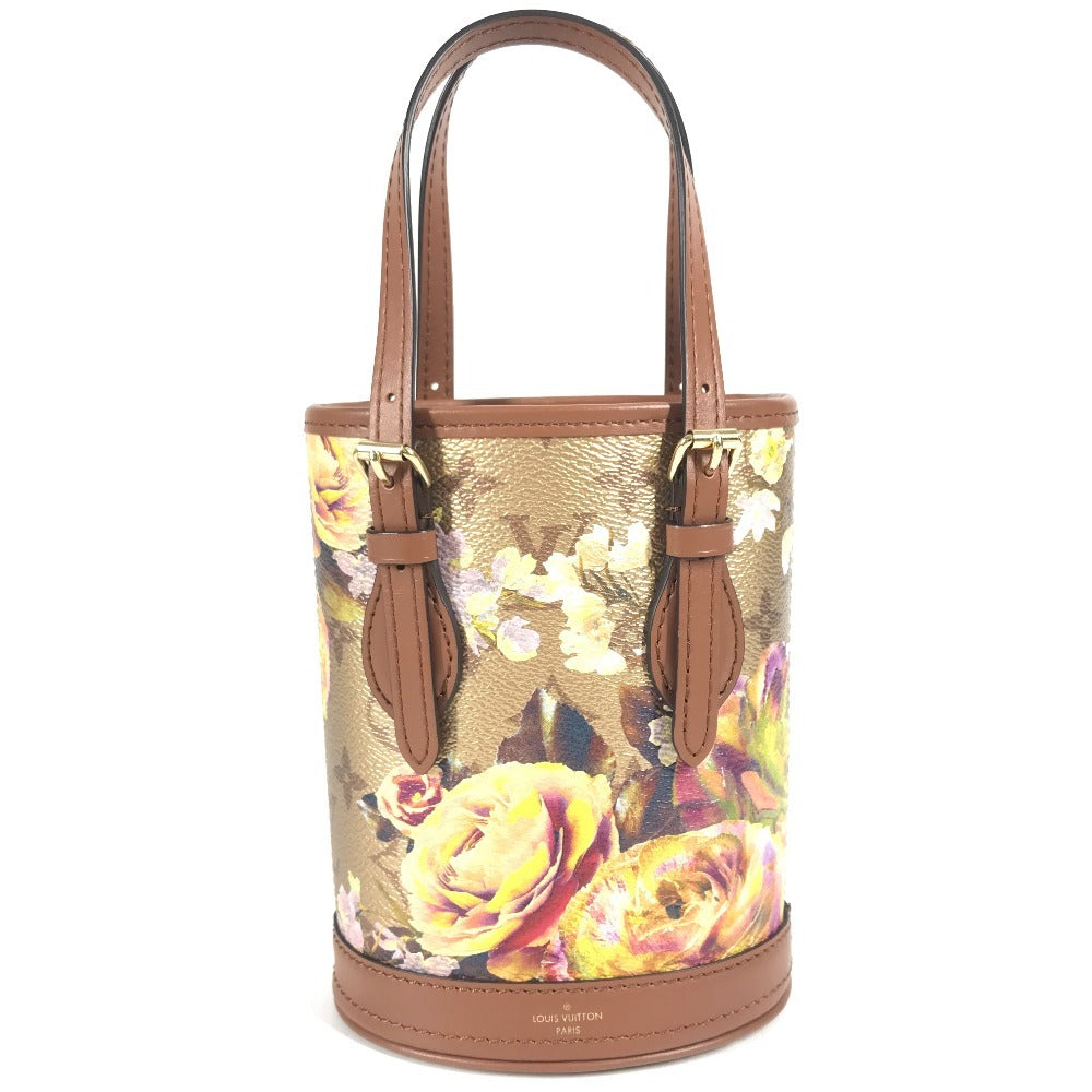 Louis Vuitton M81724 Garden Nano Leather Gold Bucket Shoulder Bag