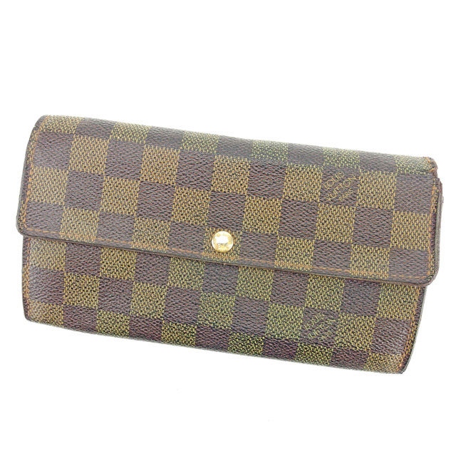 Louis Vuitton Long Purse N61734 Ebene Portefeuille Brown Wallet Case