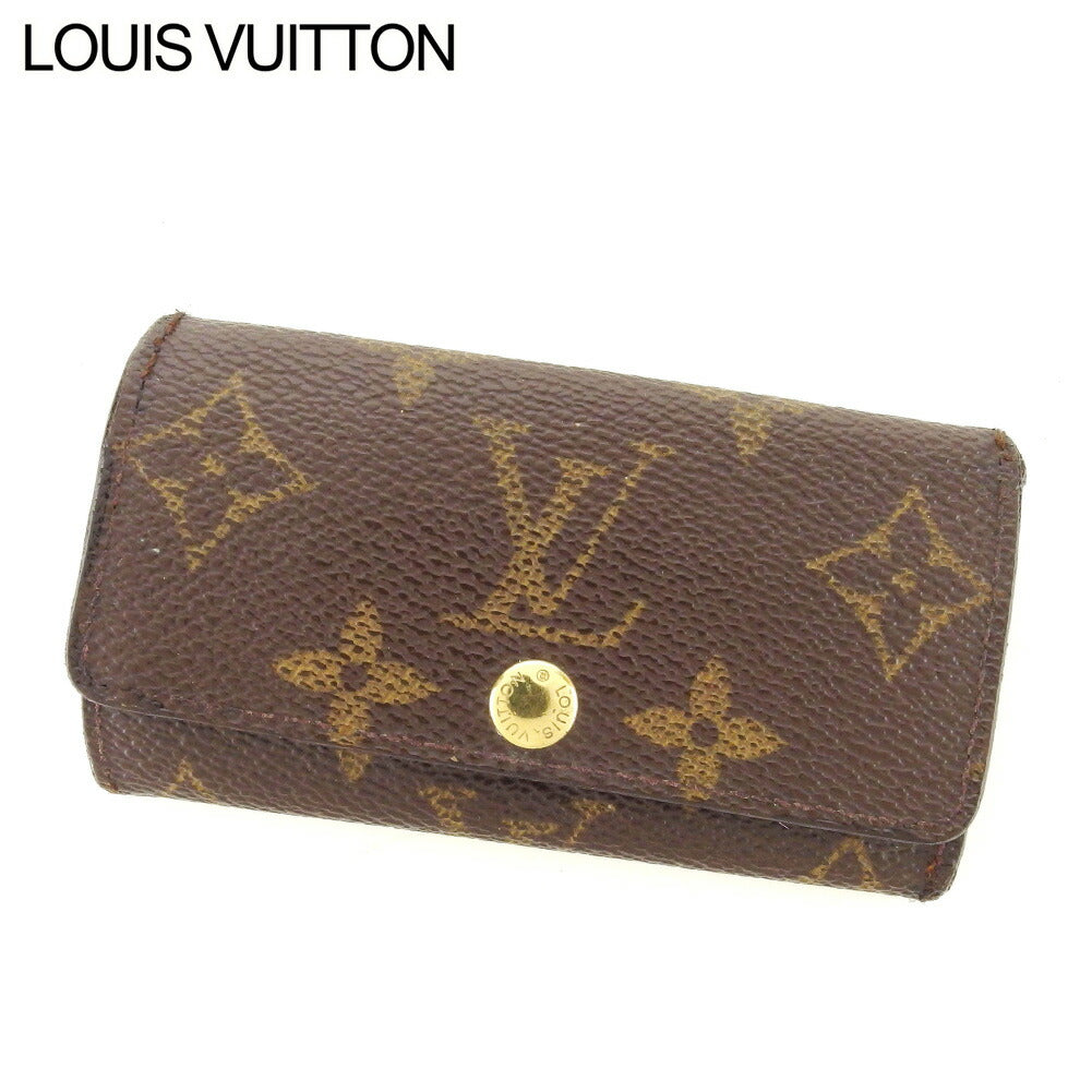 Louis Vuitton Key holder M62631 Multicles4 Brown Beige Gold Key Chain L2590