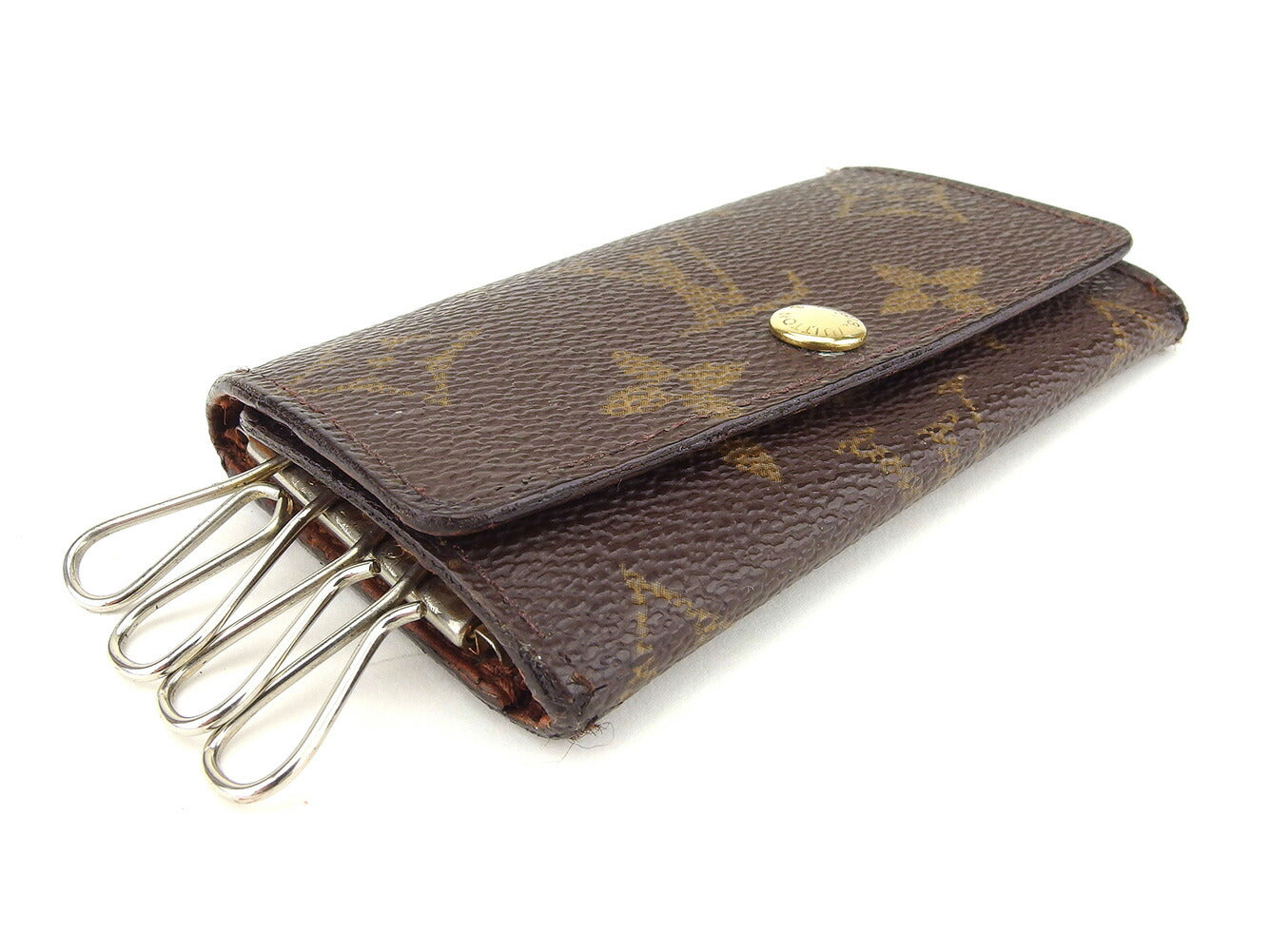 Louis Vuitton Key holder M62631 Multicles4 Brown Beige Gold Key Chain L2590