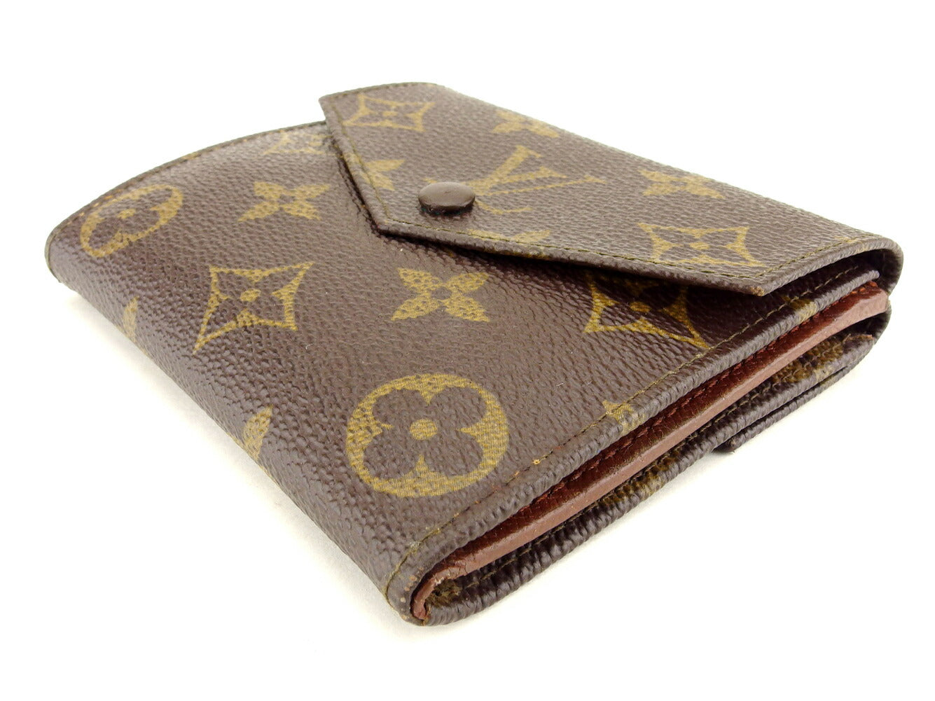 Louis Vuitton Bifold M61660 Portonebi old Brown Beige Wallet Case L2787