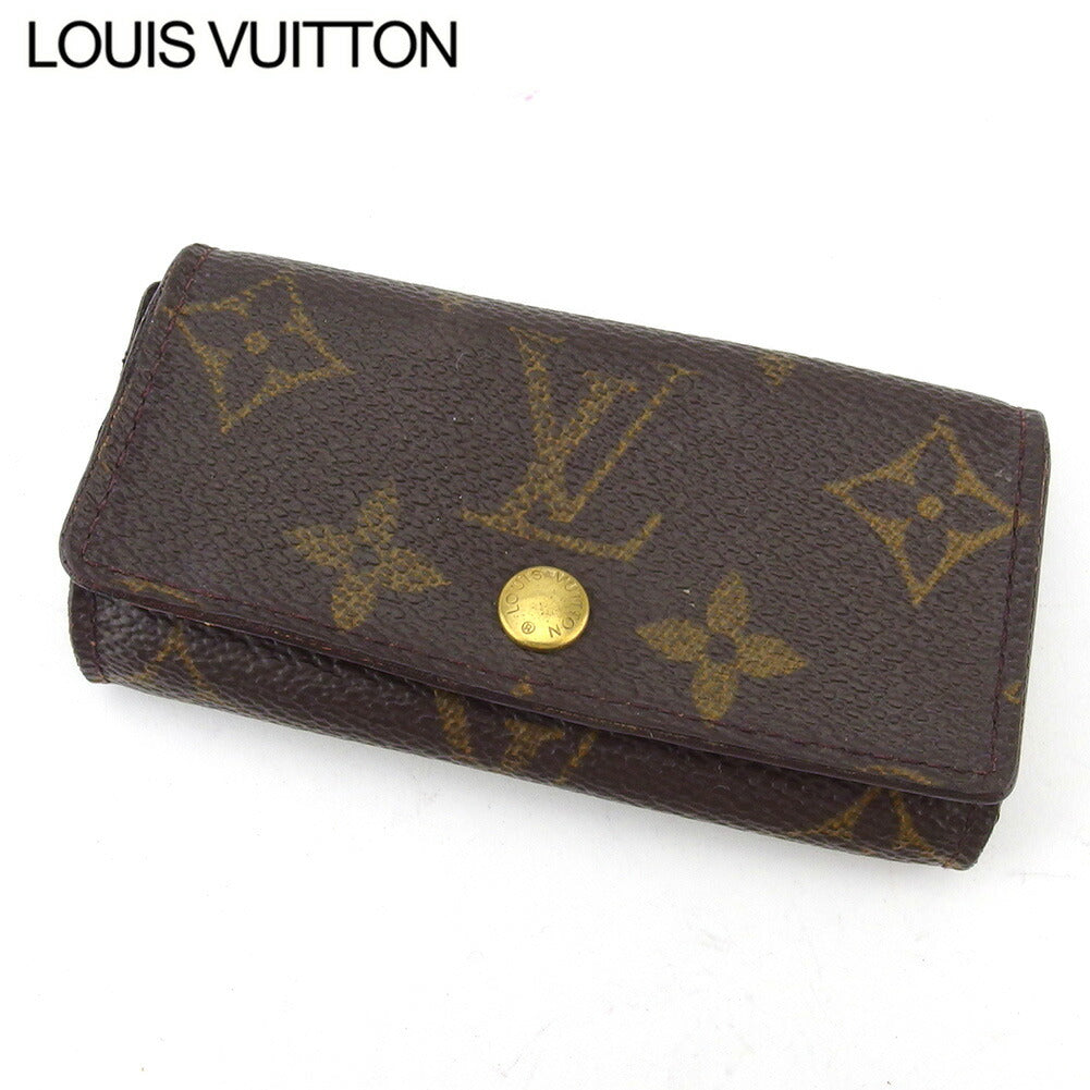 Louis Vuitton Key holder M62631 Multicles4 Brown Beige Gold Key Chain L2997