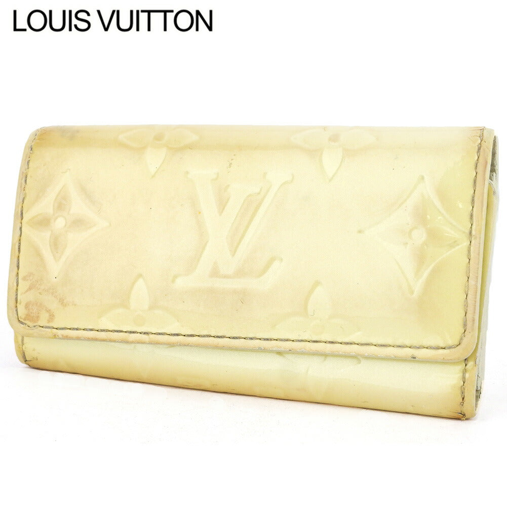 Louis Vuitton Key holder Yellow Multicles4 Beige Gold Key Chain