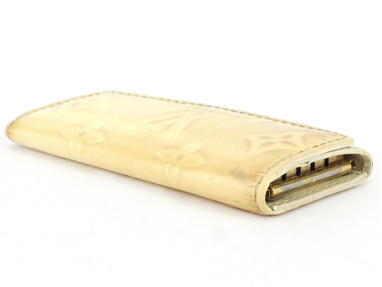Louis Vuitton Key holder Yellow Multicles4 Beige Gold Key Chain