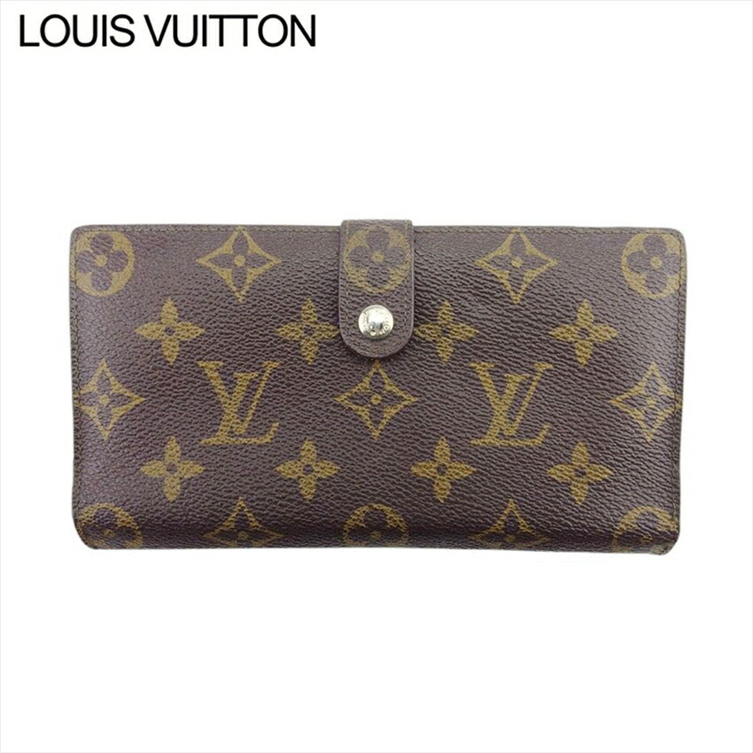 Louis Vuitton Long Purse T61217 North America Brown Beige Wallet Case