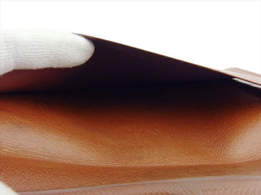 Louis Vuitton Bill Compartment M62223 Porto Sequier Brown Beige Handbag