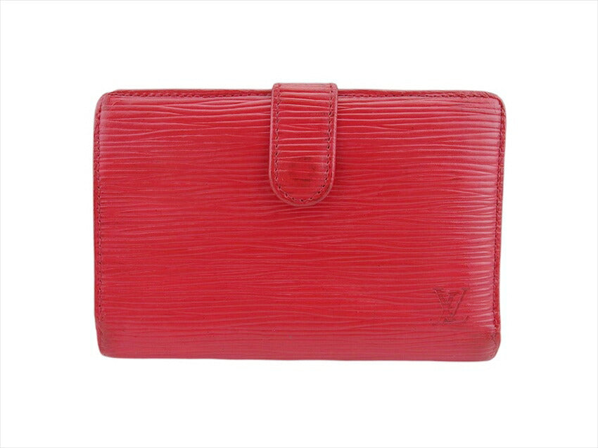 Louis Vuitton Bifold M63247 Castilian Portonevie Vienova Red Wallet Case