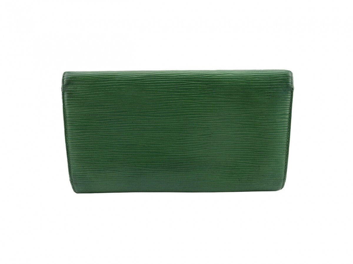 Louis Vuitton Long Purse Epi Green Wallet Case