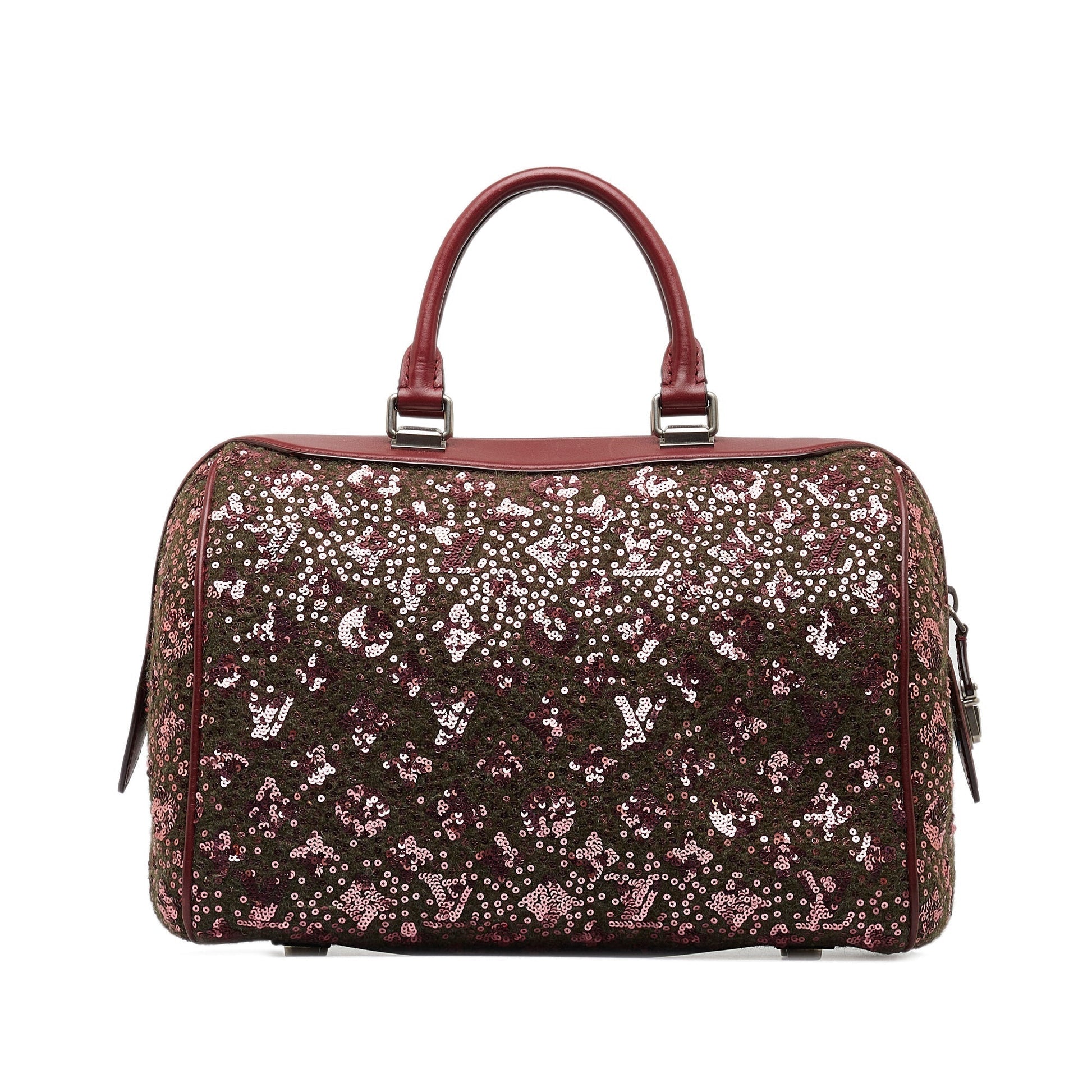 Burgundy Louis Vuitton Monogram Sunshine Express Speedy 30 Boston Bag