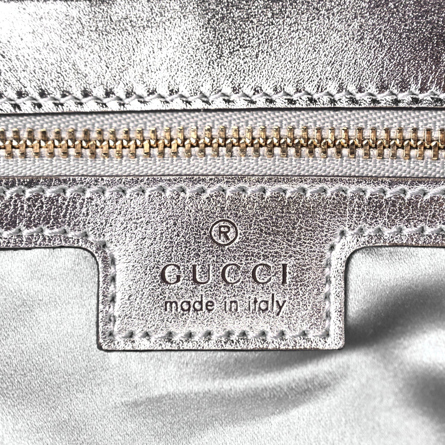 Gucci Iridescent Nappa Chevron Matelasse Small GG Marmont Shoulder Bag Snow Light Blue