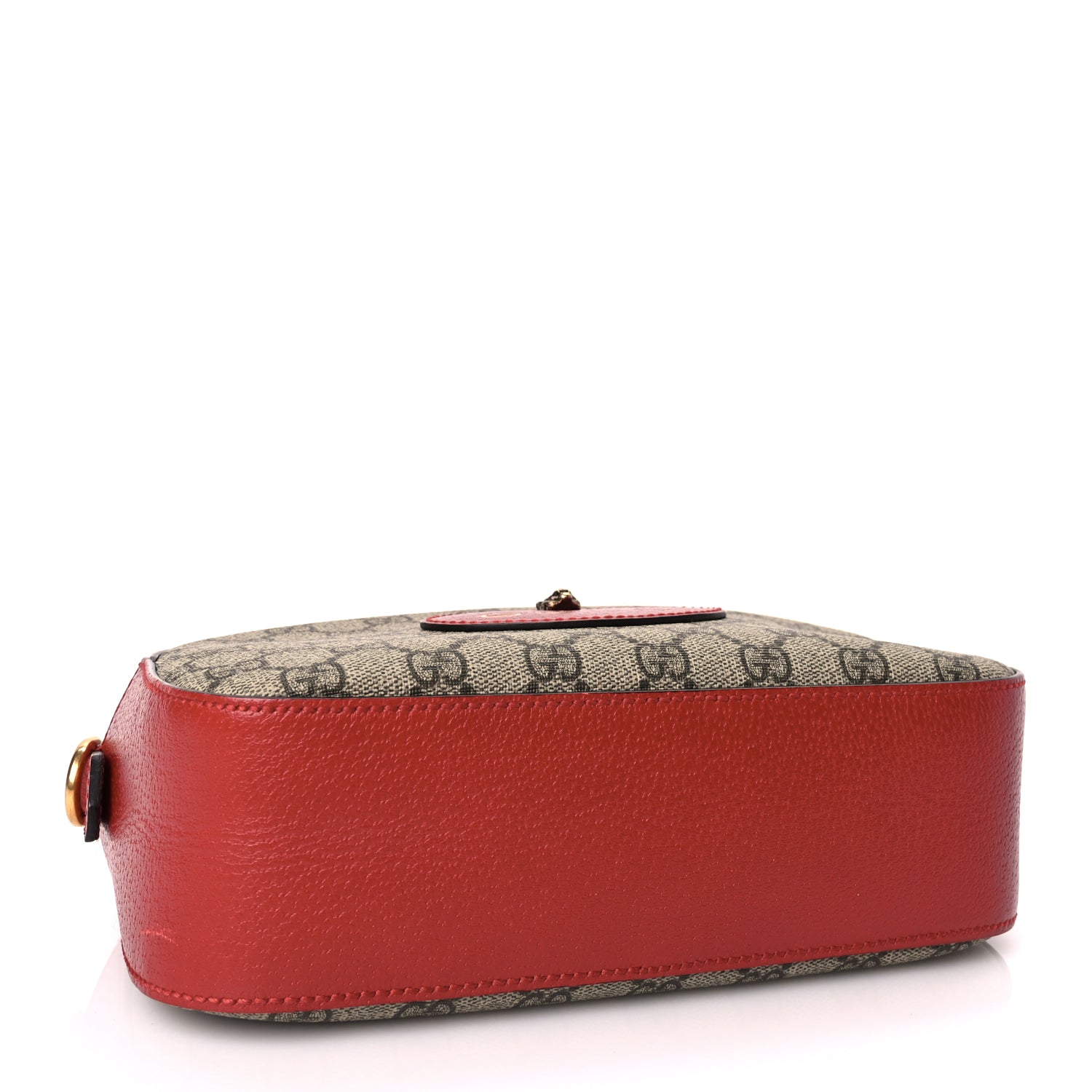 Gucci GG Supreme Monogram Web Neo Shoulder Bag Beige Red