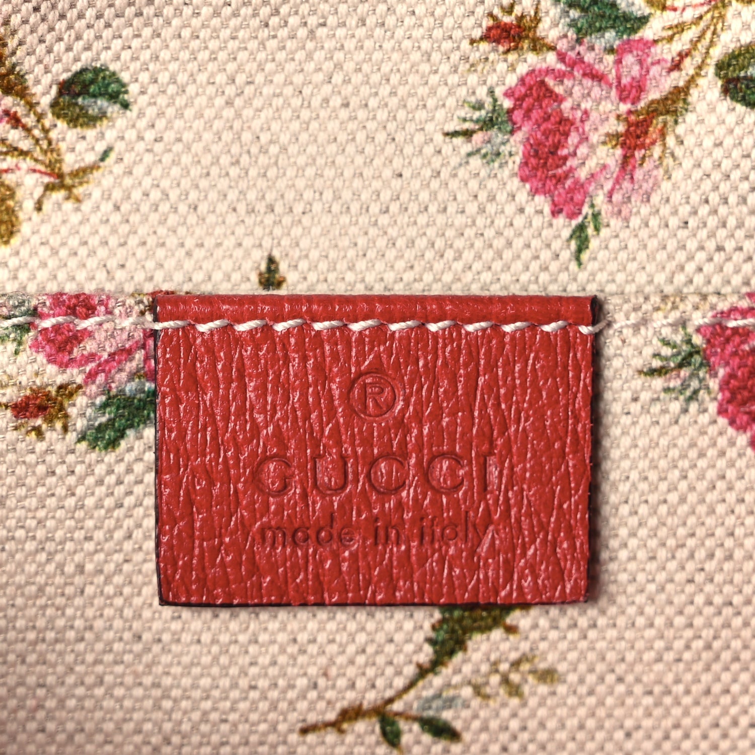 Gucci GG Supreme Monogram Web Neo Shoulder Bag Beige Red