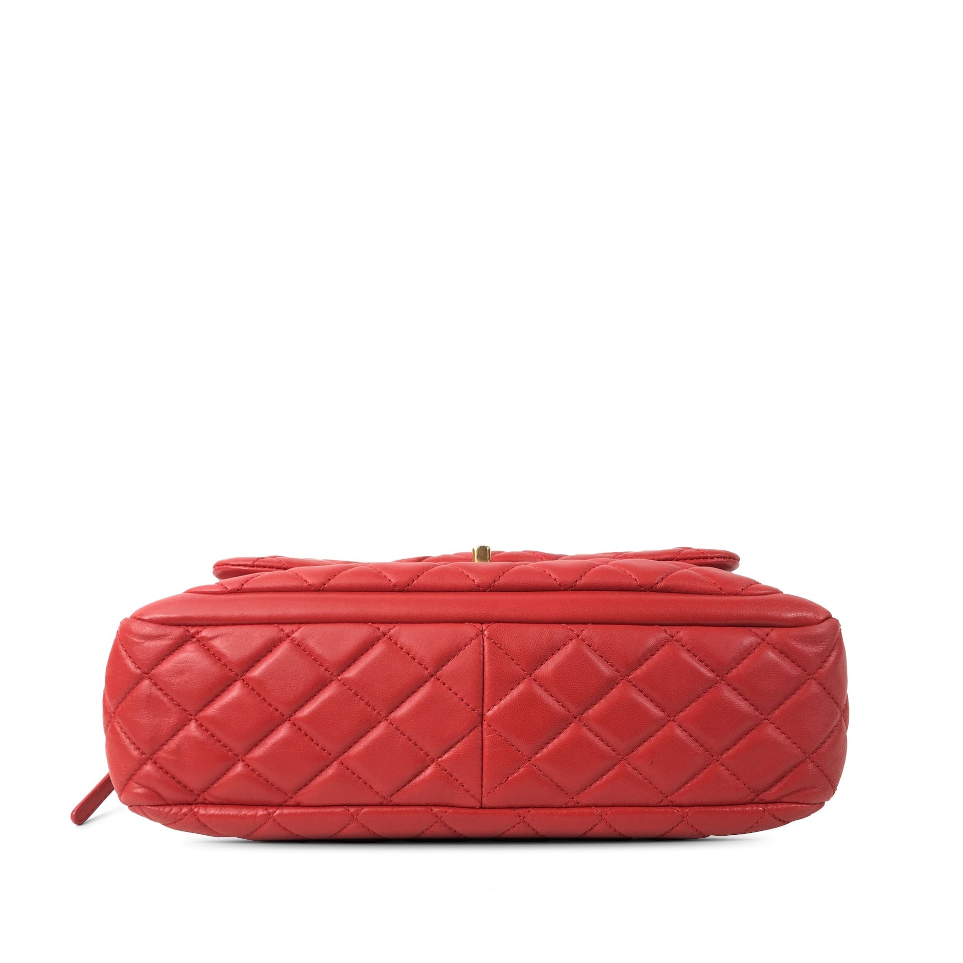 CHANEL Lambskin CC Camera Flap Shoulder Bag