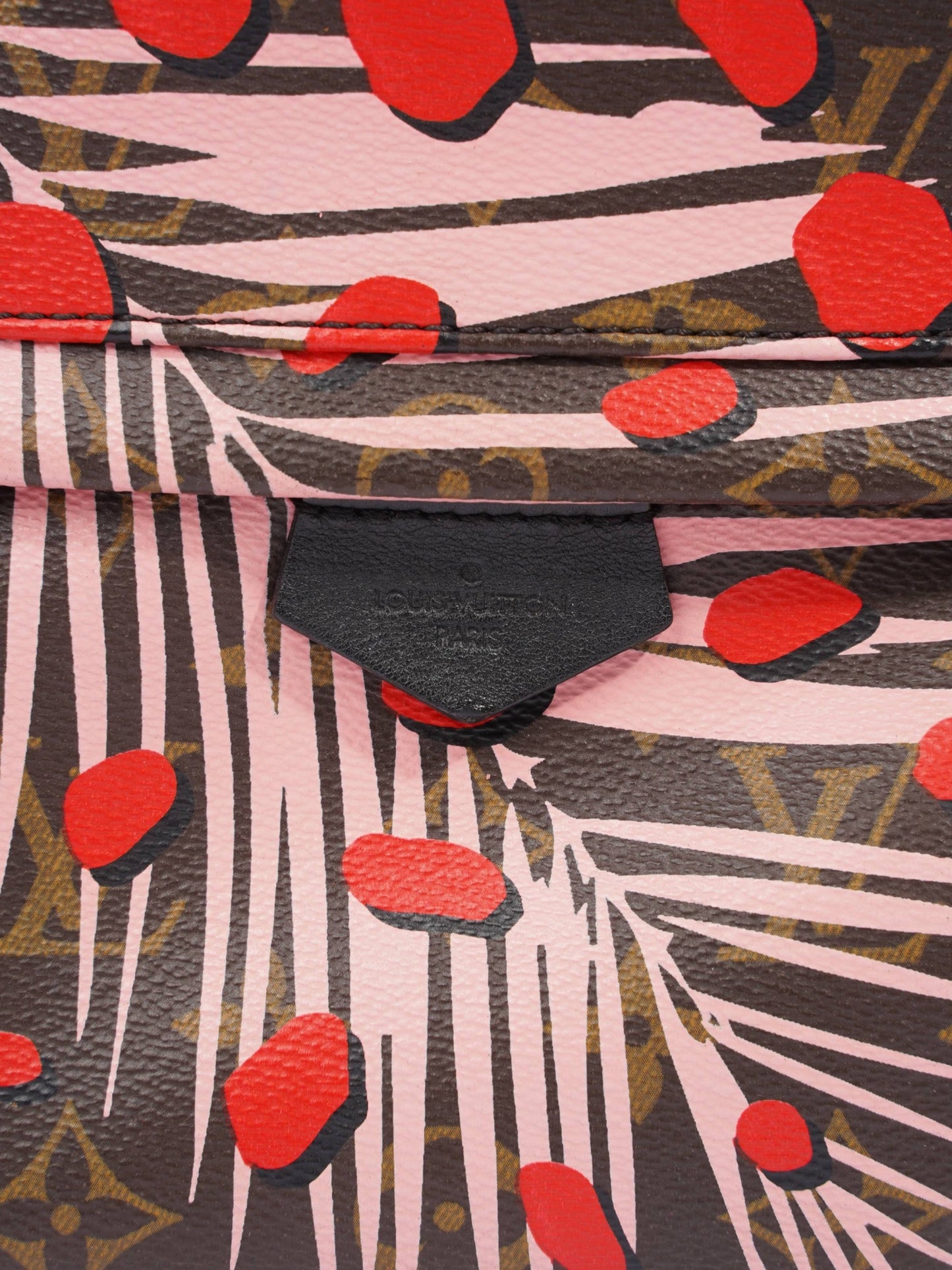 Louis Vuitton Jungle Dot Palm Springs Coated Monogram Canvas Coated Canvas Red Apparel