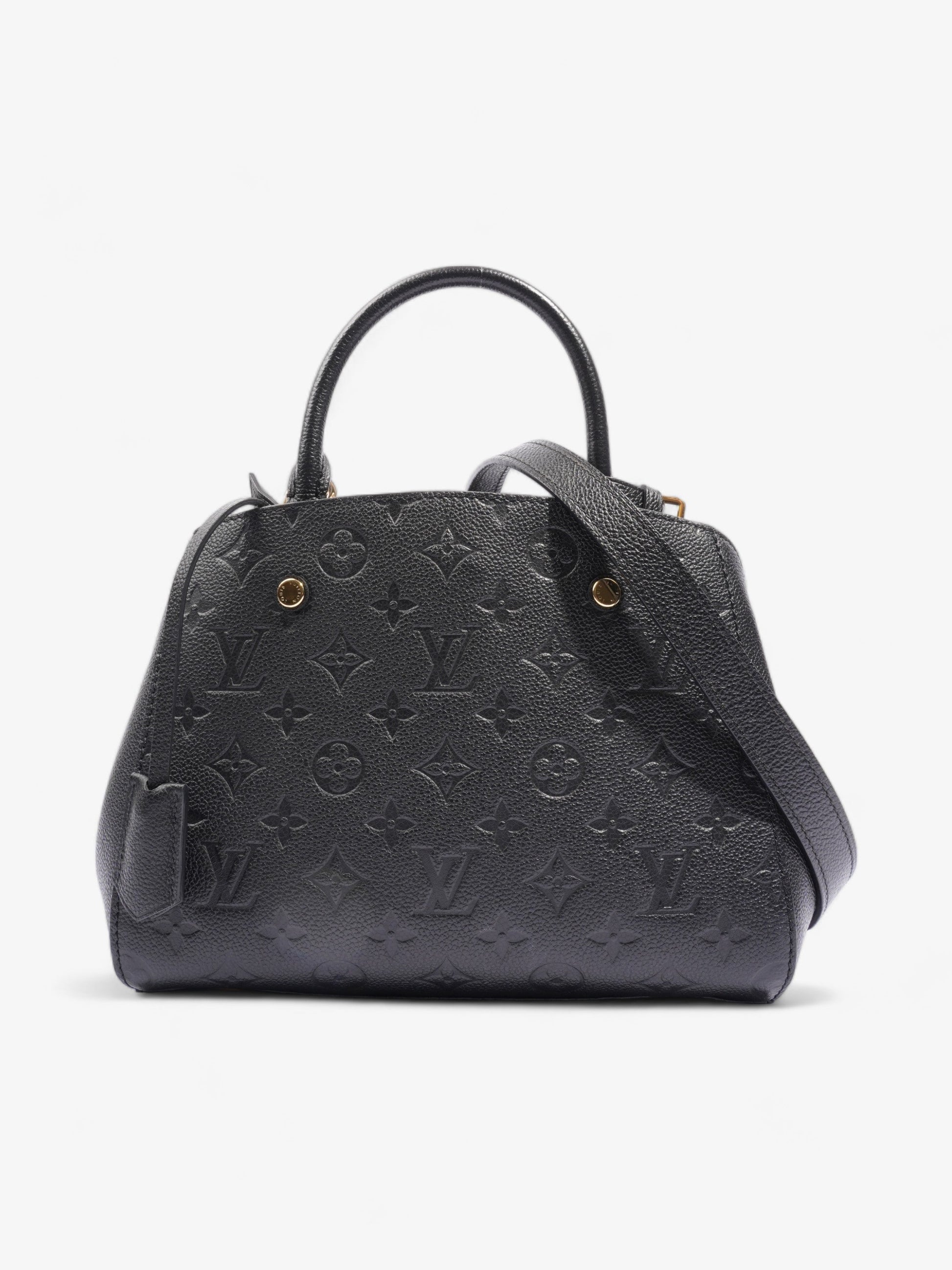 Louis Vuitton Montaigne Bb Empreinte Handbag Leather Black Travel Bag