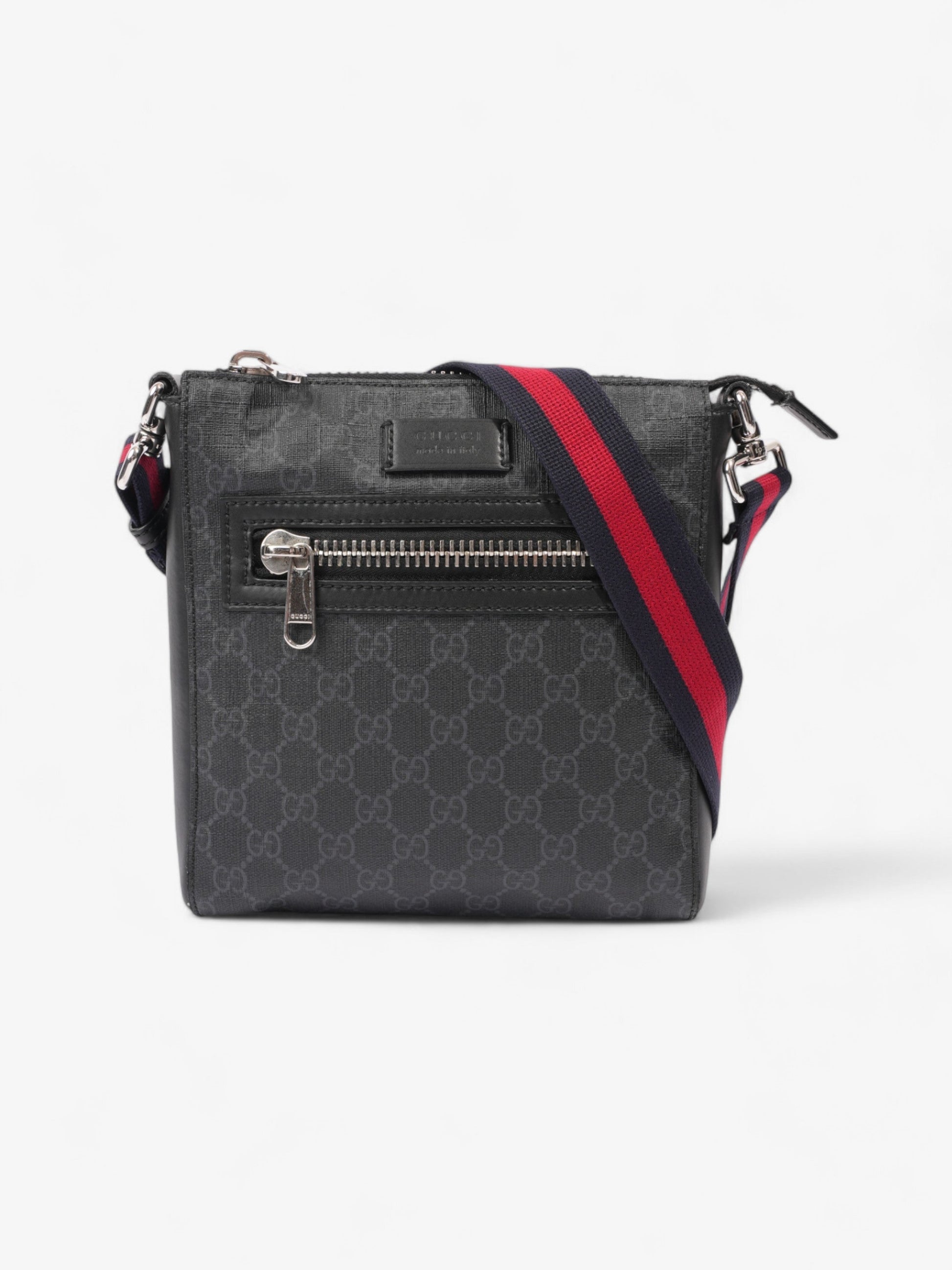 Gucci Messenger Supreme Coated Canvas Blue Travel Bag