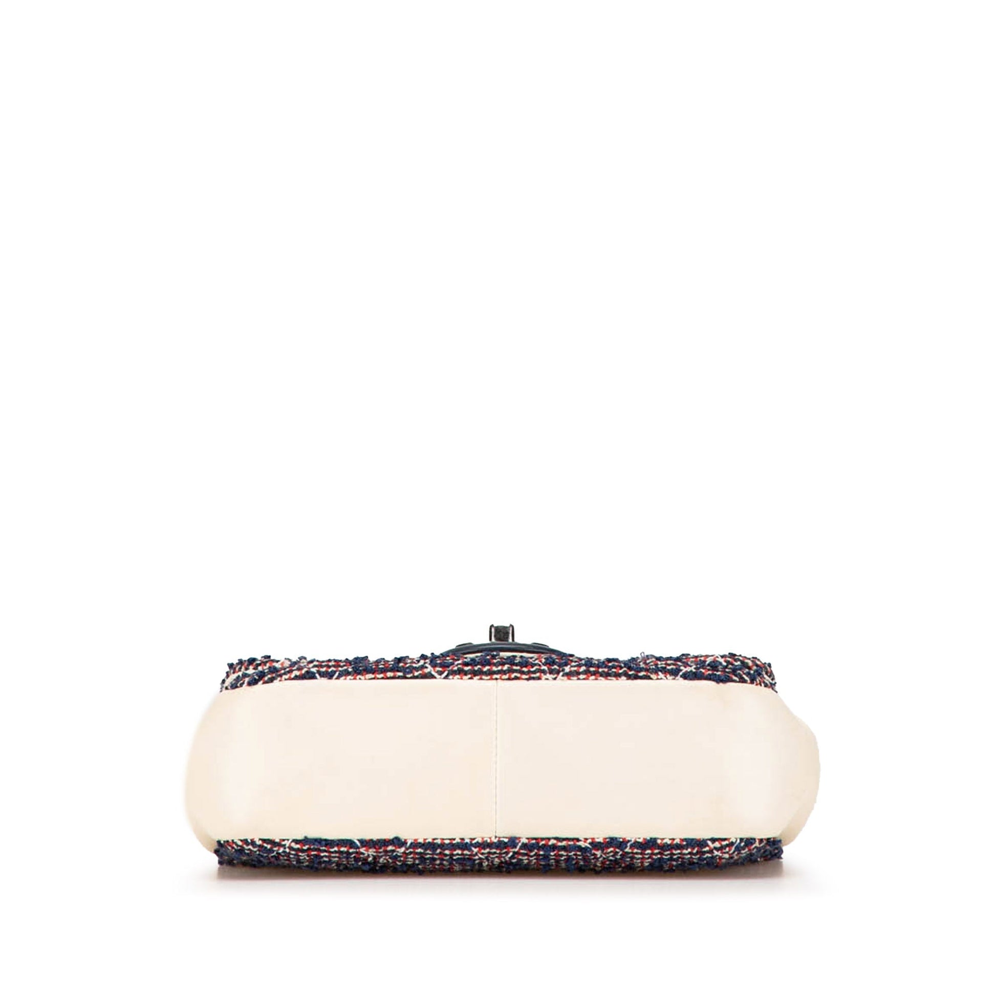 Blue Chanel Mini Rectangular Tweed Single Flap Shoulder Bag